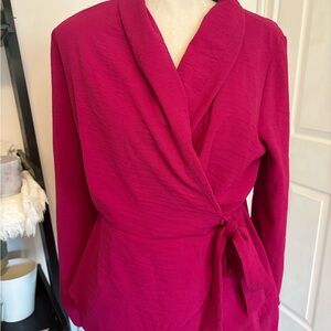 Elegant Fuchsia Wrap Top